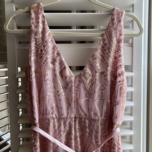 Beautiful Blush and Gold Sequin Formal Dress - Picture 7 of 7